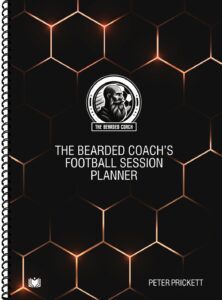 The Bearded Coach's Football Session Planner by Peter Prickett – book cover